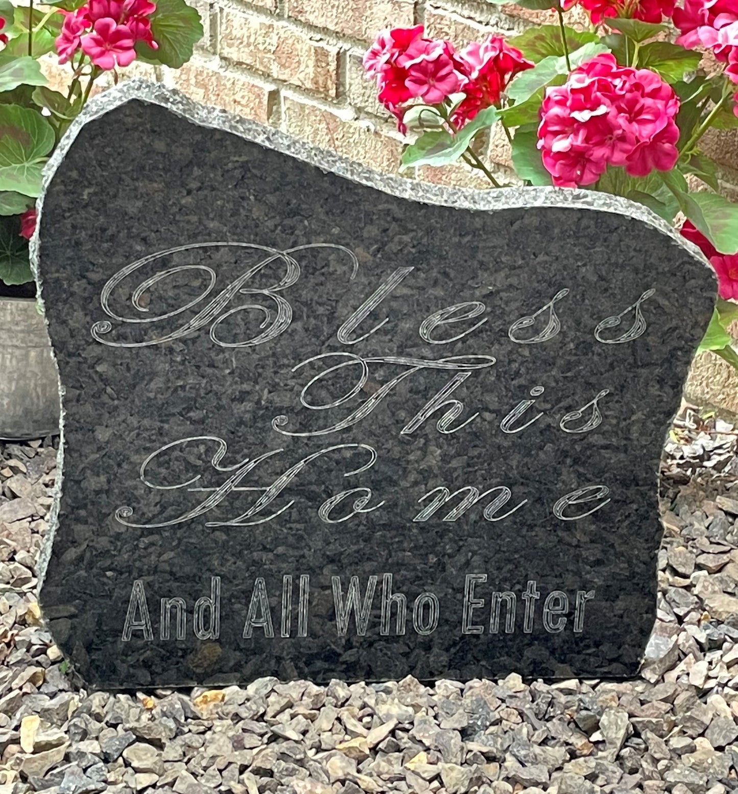Personalized Bless This Home Granite Yard Stone