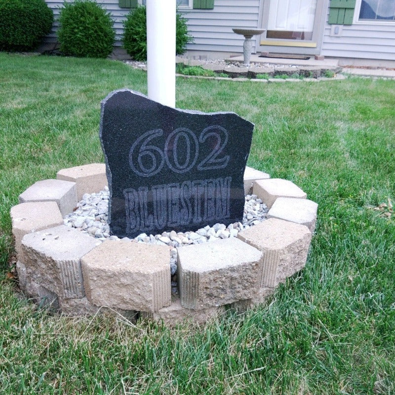 Personalized Engraved Granite Address Stone
